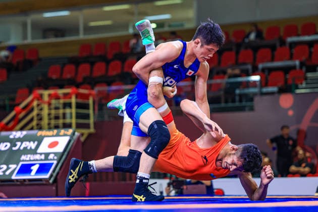 U17, U 17 Wrestling Asian Championships 65kg FS - Rihito Hiura (JPN) df. Vineet Vineet (IND)