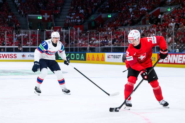 260530 Martin Ronnild of Norway during the 2026 IIHF Ice hockey, Eishockey World Championship, WM, Weltmeisterschaft semifinal match between Switzerland and Norway on May 30, 2026 in Zürich. Photo: Jesper Zerman BILDBYRAN kod JZ JZ0737 ishockey ice hockey ishockey-vm 2026 vm 2026 iihf world championship semifinal semifinals switzerland schweiz norge norway bbeng norge norway Copyright: JESPERxZERMAN BB260530JZ027