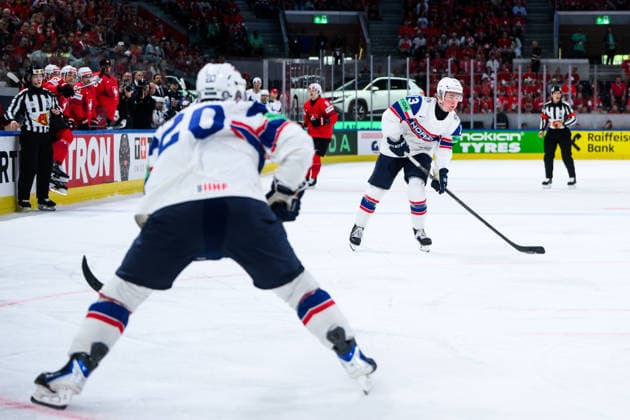 260530 Petter Vesterheim of Norway during the 2026 IIHF Ice hockey, Eishockey World Championship, WM, Weltmeisterschaft semifinal match between Switzerland and Norway on May 30, 2026 in Zürich. Photo: Jesper Zerman BILDBYRAN kod JZ JZ0737 ishockey ice hockey ishockey-vm 2026 vm 2026 iihf world championship semifinal semifinals switzerland schweiz norge norway bbeng norge norway Copyright: JESPERxZERMAN BB260530JZ029