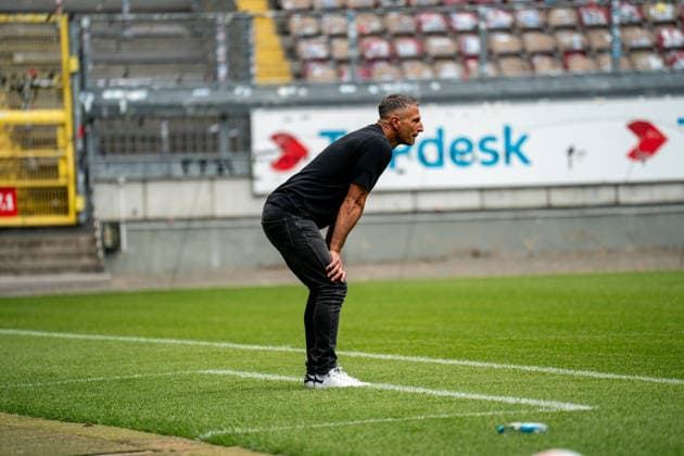 30.05.2026, xdaymx, Fussball Oberliga Rheinland-Pfalz Saar, 1.FC Kaiserslautern - FV Eppelborn Trainer Alexander Bugera (DFL DFB REGULATIONS PROHIBIT ANY USE OF PHOTOGRAPHS as IMAGE SEQUENCES and or QUASI-VIDEO) Kaiserslautern