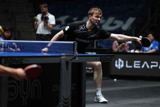 Benedikt Duda (GER, TTC Schwalbe Bergneustadt) in action during the semifinal matches Borussia Düsseldorf TTC Schwalbe of the Liebherr TTBL Final4 at the Süwag Energie ARENA on May 30, 2026, in Frankfurt, Germany Copyright: JoaquimxFerreira