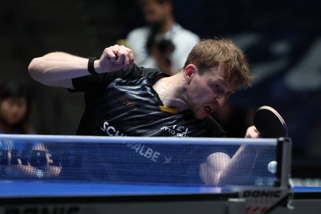 Benedikt Duda (GER, TTC Schwalbe Bergneustadt) in action during the semifinal matches Borussia Düsseldorf TTC Schwalbe of the Liebherr TTBL Final4 at the Süwag Energie ARENA on May 30, 2026, in Frankfurt, Germany Copyright: JoaquimxFerreira