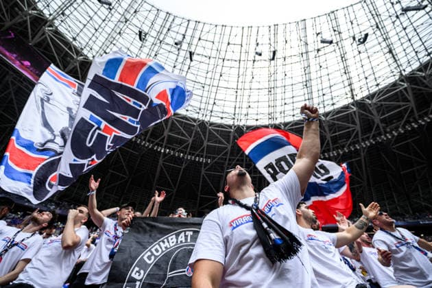260530 Fans of Paris Saint-Germain ahead of the UEFA Champions League final match between Paris Saint-Germain and Arsenal on May 30, 2026 in Budapest. Photo: Maxim Thore BILDBYRAN kod MT MT1056 fotboll football soccer fotball uefa champions league champions league paris saint-germain arsenal bbeng publik Copyright: MAXIMxTHORE BB260530MT012