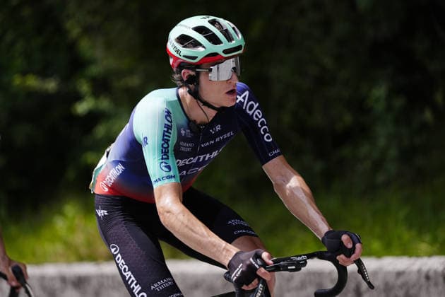 Austria™s Felix Gall of Decathlon CMA CGM Team during Stage 20 of the Giro d™Italia, from Gemona del Friuli to Piancavallo, Italy, Saturday,May 30, 2026.  Copyright: xFabioxFerrarix xLaPressex
