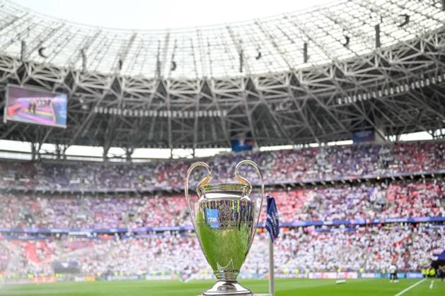 the Trophy during the UEFA Champions League Final 2026 match between Paris Saint-Germain and Arsenal FC at Puskas Arena on May 30, 2026 in Budapest, Hungary. (Photo by Harry Langer DeFodi Images) -
