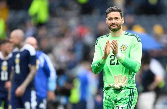 Glasgow, Scotland, 30th May 2026. Craig Gordon of Scotland at full-time after the Scotland vs Curacao International Friendly, Länderspiel, Nationalmannschaft match at Hampden Park, Glasgow. Picture credit should read: Neil Hanna Sportimage EDITORIAL USE ONLY. No use with unauthorised audio, video, data, fixture lists, club league logos or live services. Online in-match use limited to 120 images, no video emulation. No use in betting, games or single club league player publications. SPI_046_NH_Scotland_Curacao SPI-4830-0046