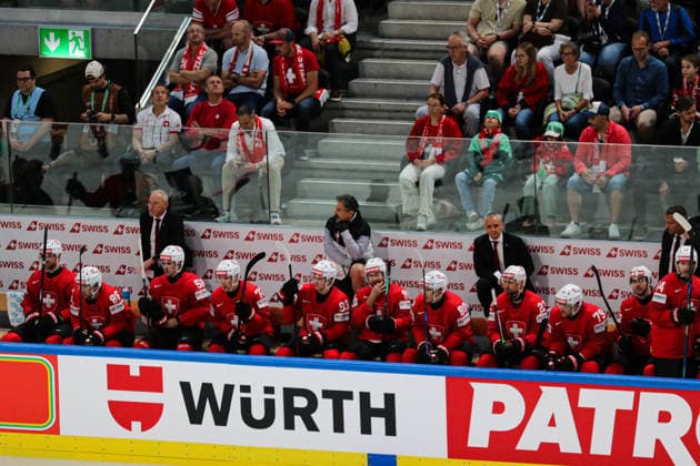 WINTER SPORTS - Ice hockey, Eishockey - IIHF World Championship, WM, Weltmeisterschaft - Semifinal - Switzerland vs. Norway Photo by IPA ABACAPRESS.COM85185764 - team SWI bench - CADIEUX Jan during IIHF World Championship - Semifinal - Switzerland vs Norway, Ice Hockey in Zurich, Switzerland, May 30 2026 Zurigo Switzerland  Copyright: xIPAxSport ABACAx