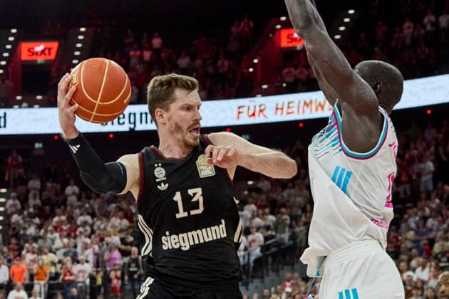 Deutsche Basketball Bundesliga (BBL), FC Bayern München Basketball vs TELEKOM BASKETS Bonn, München FC Bayern Basketball, Bonn TELEKOM BASKETS, 2026-05-30 in München (SAP Garden) OBST Andreas (FC Bayern München Basketball Shooting Guard (SG) Nr13-FCBB13) sportworld München SAP Garden Bayern Deutschland