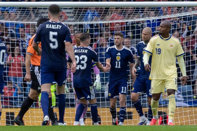 Scotland v Curacao, Friendly International Challenge GOAL! 4-1 Ryan Christie of Scotland national team, Nationalteam celebrates after converting his penalty during the International Challenge Match - Scotland vs Curacao, Barclays Hampden, Glasgow. 30 May 2026 Hampden Park Barclays Hampden Glasgow Scotland Editorial use only , Copyright: xColinxPoultneyx PSI-24309-0137