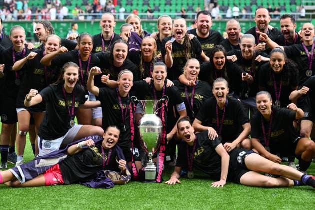 RSC Anderlecht v SV Zulte Waregem - Women s Cup Final LA LOUVIERE, BELGIUM - MAY 30 : Players of Anderlecht celebrates the victory after the RBFA Belgian Women s Cup final match between RSC Anderlecht and SV Zulte Waregem on May 30, 2026 in La Louviere, Belgium, 30 05 2026 La Louviere Belgium  Copyright: xVincentxKalutx
