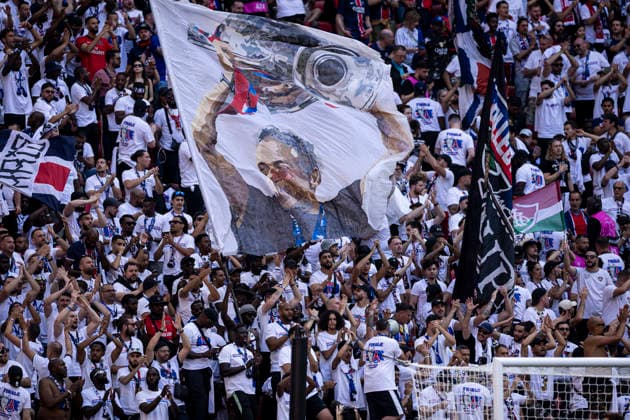 Football: Finale EUFA Champions League 2025-2026 - Paris Saint Germanin (PSG) V Arsenal - Puskas ArÃ na de Budapest Hongrie - 30 05 2026 Ambiance avec les supporters de l Ã quipe de Paris Saint Germain (PSG)  Copyright: xelyxandroxcegarrax