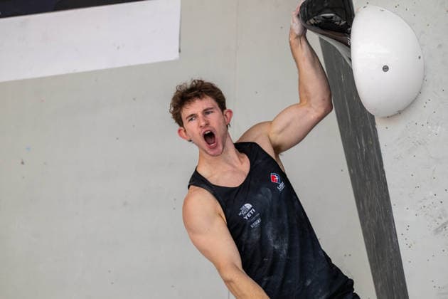 May 30, 2026, Madrid, Madrid, Spain: COLIN DUFFY of the United States competes during the men s boulder semifinal at the IFSC World Climbing Series in Madrid Madrid Spain - ZUMAd308 20260530_zsp_d308_034 Copyright: xJuanxCarlosxLucasx