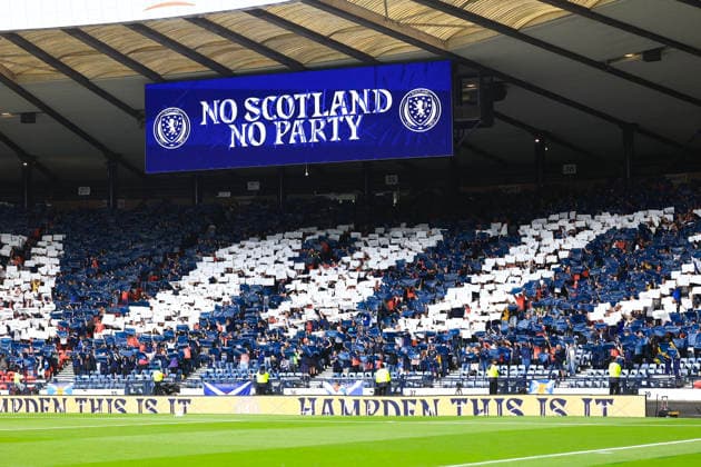 RECORD DATE NOT STATED 30th May 2026; Hampden Park, Glasgow, Scotland; Friendly International Football, Scotland versus Curacao; Scotland fans tifo DavidxYoung