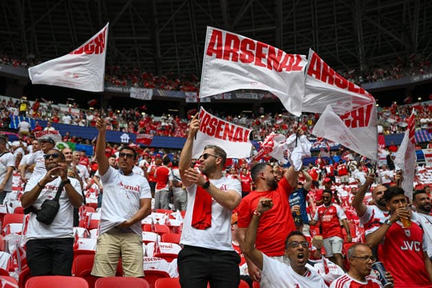 FOOTBALL - UEFA Champions League - Final - Paris Saint-Germain FC vs Arsenal FC Photo by IPA ABACAPRESS.COM85187102 - Arsenal F.C. supporters during the UEFA Champions League 2026 final between Paris Saint-Germain F.C. vs. Arsenal F.C. on May 30, 2026 at the Puskas Arena, Budapest, Hungary Budapest Hungary  Copyright: xIPAxSport ABACAx