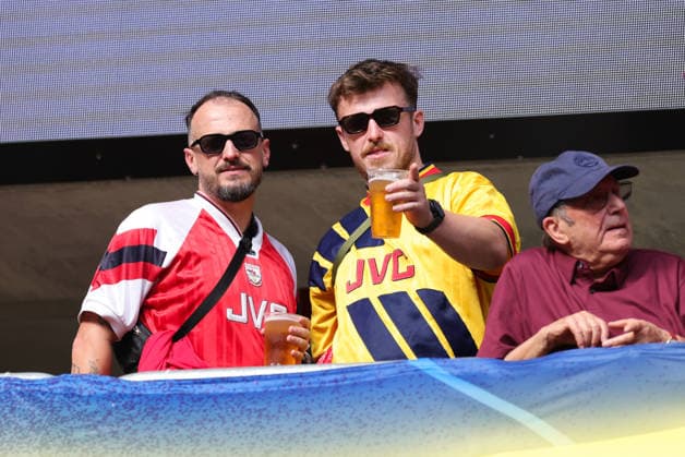 BUDAPEST, HUNGARY - MAY 30: fans of Arsenal prior to the UEFA Champions League 2026 Final between Paris Saint-Germain and Arsenal FC at Puskas Arena on May 30, 2026 in Budapest, Hungary.  Copyright: xRenexNijhuis MBxMediax
