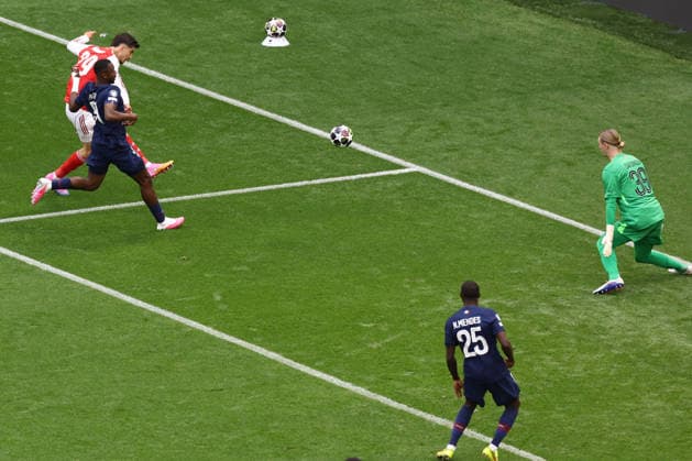 Arsenal v Paris Saint-Germain 30 May 2026 Budapest - UEFA Champions League Final - Arsenal v Paris Saint-Germain - Kai Havertz of Arsenal scores the opening goal of the match - (Photo by Jacques Feeney) Budapest Hungary Copyright: xJacquesxFeeneyxOffside