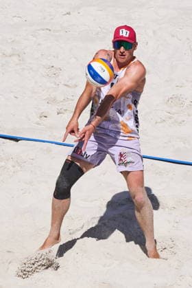 Ostrava 29.05.2026. Beach volleyball, Beachvolleyball JT Banka Ostrava Beach Pro Tour Elite 16, day 4, Round of 16, Ostrava, Czech Republic --- Siatkowka plazowa, JT Banka Ostrava Beach Pro Tour Elite 16, dzien 4, 1 8 finalu rturnieju w Ostrawie Persons Shown : Martins Plavins (LAT) Fot. Dominika Chmura Arena Akcji NEWSPIX.PL --- newspix.pl POLAND OUT! 