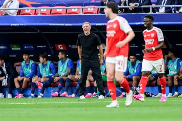 260530 Coach Luis Enrique of Paris Saint-Germain during the UEFA Champions League final match between Paris Saint-Germain and Arsenal on May 30, 2026 in Budapest. Photo: Maxim Thore BILDBYRAN kod MT MT1056 fotboll football soccer fotball uefa champions league champions league paris saint-germain arsenal bbeng Copyright: MAXIMxTHORE BB260530MT084