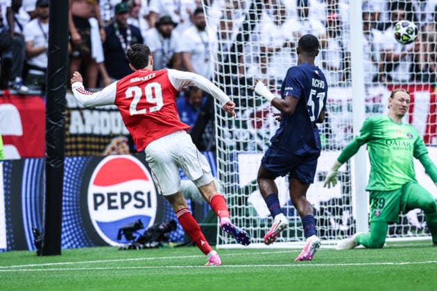 Fussball, UEFA Champions League Saison 2025 2026 Finale Paris Saint-Germain - FC Arsenal 30.05.2026, Puskas Arena Budapest Tor zum 1-0 durch Kai Havertz (Arsenal ) Budapest Puskas Arena Ungarn