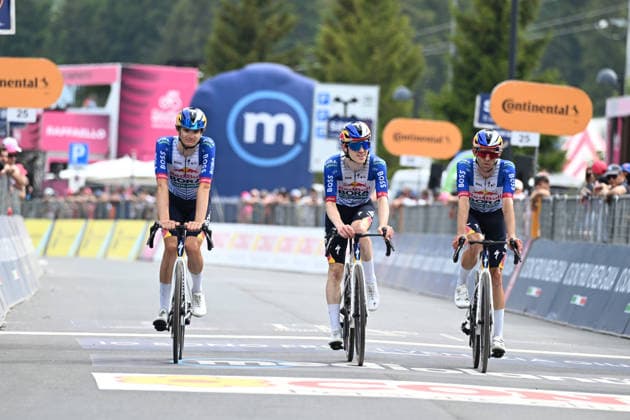 30-05-2026 Giro D italia; Tappa 20 Gemona Del Friuli - Piancavallo; 2026, Red Bull - Bora Hansgrohe; Pellizzari, Giulio; Aleotti, Giovanni; Zwiehoff, Ben; Piancavallo; 