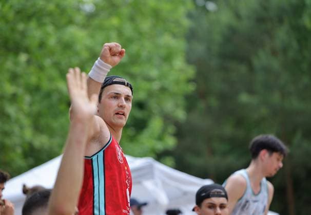 Deutschland - Kelkheim - Münster - 30.05.2026 Beachhandball - Hessen - Karacho Beach Cup 2026 Die Otternasen - BHC BADG Münster v.l. Tobias Gehrke (Die Otternasen) Karacho Beach Cup 2026