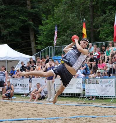 Deutschland - Kelkheim - Münster - 30.05.2026 Beachhandball - Hessen - Karacho Beach Cup 2026 Die Otternasen - BHC BADG Münster v.l. Rafael Lodders (BHC Beach & Da Gang) Karacho Beach Cup 2026