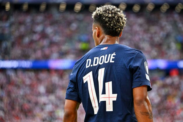 SOCCER - UEFA CL, PSG vs Arsenal BUDAPEST,HUNGARY,30.MAY.26 - SOCCER - UEFA Champions League, final, Paris Saint-Germain vs Arsenal FC. Image shows Desire Doue (PSG).  GEPAxpictures xAvnixRetkoceri
