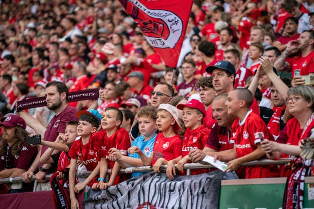 30.05.2026, xdaymx, Fussball Oberliga Rheinland-Pfalz Saar, 1.FC Kaiserslautern - FV Eppelborn FCK Fans auf der Westtribüne DFL DFB REGULATIONS PROHIBIT ANY USE OF PHOTOGRAPHS as IMAGE SEQUENCES and or QUASI-VIDEO) Kaiserslautern