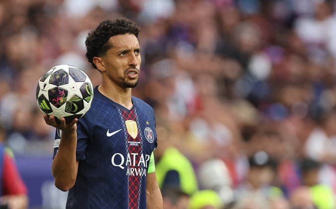 Marquinhos , PSG Paris Saint Germain-Arsenal Champions League Finale , Fußball , in dem Puskas Arena Stadion , in Budapest , Ungarn . Mai 30 , 2026 . Photo by: Davide Elias IPA Photo Pressefoto DENL Copyright: xDavidexEliasx
