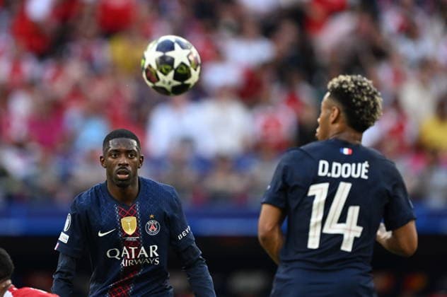 Paris Saint-Germain v Arsenal - UEFA Champions League final BUDAPEST, HUNGARY - MAY 30: Ousmane Dembele (L) of Paris Saint-Germain in action during the UEFA Champions League final match between Paris Saint-Germain (PSG) and Arsenal at Puskas Arena in Budapest, Hungary, on May 30, 2026. Halil Sagirkaya Anadolu Budapest Hungary. Editorial use only. Please get in touch for any other usage.  Copyright: x2026xAnadoluxHalilxSagirkayax