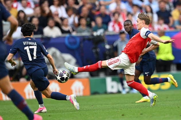 Paris Saint-Germain v Arsenal - UEFA Champions League final BUDAPEST, HUNGARY - MAY 30: Vitinha (L) of Paris Saint-Germain in action against Martin Odegaard (R) of Arsenal during the UEFA Champions League final match between Paris Saint-Germain (PSG) and Arsenal at Puskas Arena in Budapest, Hungary, on May 30, 2026. Halil Sagirkaya Anadolu Budapest Hungary. Editorial use only. Please get in touch for any other usage.  Copyright: x2026xAnadoluxHalilxSagirkayax