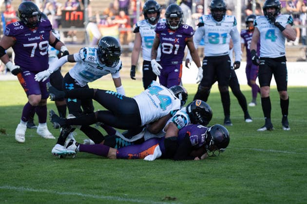30.05.2026, xhfmx, American Football EFA European Football Alliance, Frankfurt Galaxy - Munich Ravens (DFL DFB REGULATIONS PROHIBIT ANY USE OF PHOTOGRAPHS as IMAGE SEQUENCES and or QUASI-VIDEO) Frankfurt am Main