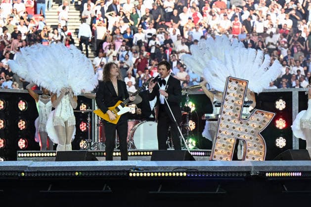 IPA85190800 - The Killers pre-show during the UEFA Champions League 2026 final between Paris Saint-Germain F.C. vs. Arsenal F.C. on May 30, 2026 at the Puskas Arena, Budapest, Hungary  Copyright: xVincenzoxOrlando IPAxSportx xx 85190800
