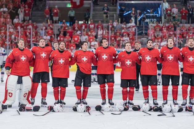 30 05 2026, Zurich, Swiss Life Arena, Ice hockey, Eishockey World Championships Semifinal: Switzerland - Norway, Das Team Schweiz nach dem 6:0 Sieg gegen Norwegen. Zurich Swiss Life Arena Zurich Switzerland *** 30 05 2026, Zurich, Swiss Life Arena, Ice Hockey World Championships Semifinal Switzerland Norway, Team Switzerland after the 6 0 victory against Norway Zurich Swiss Life Arena Zurich Switzerland Copyright: xJustPictures.ch StefanxEmchx jp-de-StEm-DSC0134420260530