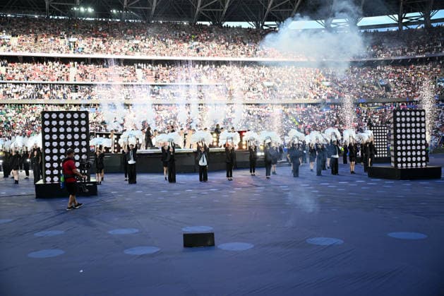 IPA85190817 - The Killers pre-show during the UEFA Champions League 2026 final between Paris Saint-Germain F.C. vs. Arsenal F.C. on May 30, 2026 at the Puskas Arena, Budapest, Hungary  Copyright: xVincenzoxOrlando IPAxSportx xx 85190817
