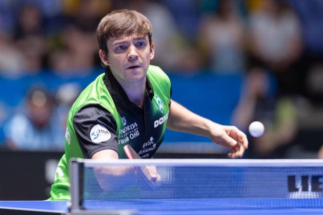 SV Werder Bremen 1. FC Saarbrücken Tischtennis, Liebherr TTBL-Halbfinalspiel 2026 Kirill Gerassimenko (Werder Bremen). Liebherr TTBL Final4 2026, zweites Halbfinale zwischen SV Werder Bremen und dem 1. FC Saarbrücken Tischtennis am 30. Mai 2026 in der Süwag Energie ARENA in Frankfurt am Main., Frankfurt am Main Hessen Deutschland SÜWAG Arena