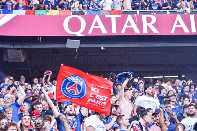 FOOTBALL : Diffusion du match Paris Saint Germain vs Arsenal FC - Ligue des Champions - Finale - 30 05 2026 Supporters du Paris SG aprÃ s le but de Ousmane Dembele (Paris SG) ParisFrance  Copyright: xBaptistexAutissierx