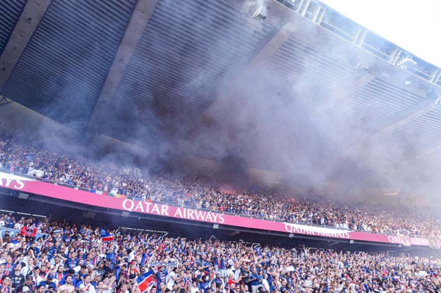 FOOTBALL : Diffusion du match Paris Saint Germain vs Arsenal FC - Ligue des Champions - Finale - 30 05 2026 Supporters du Paris SG aprÃ s le but de Ousmane Dembele (Paris SG) ParisFrance  Copyright: xBaptistexAutissierx