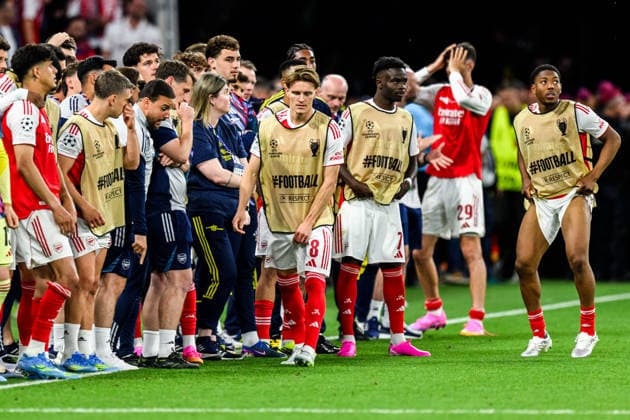 260530 Martin odegaard of Arsenal during the UEFA Champions League final match between Paris Saint-Germain and Arsenal on May 30, 2026 in Budapest. Photo: Maxim Thore BILDBYRAN kod MT MT1056 fotboll football soccer fotball uefa champions league champions league paris saint-germain arsenal bbeng Copyright: MAXIMxTHORE BB260530MT200