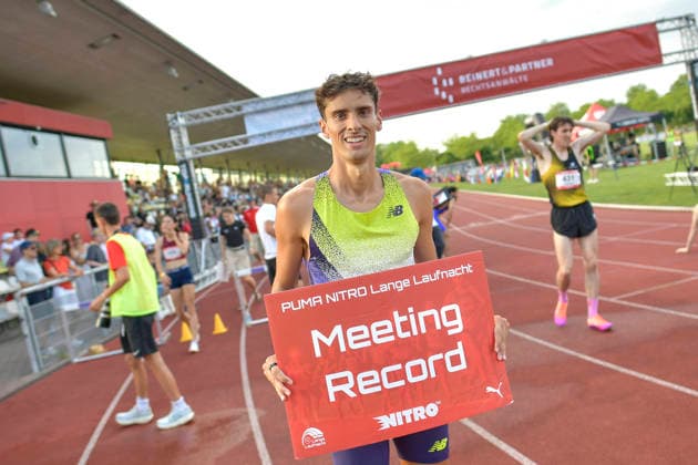 30.05.2026, xkaix, Leichtathletik Lange Laufnacht, Karlsruhe v.l. Martin Segurola (Spanien) Karlsruhe