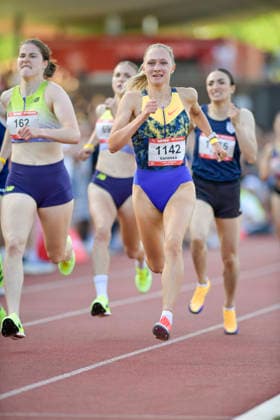 30.05.2026, xkaix, Leichtathletik Lange Laufnacht, Karlsruhe v.l. Vanessa Mikitenko (Silvesterlauf Trier) Karlsruhe