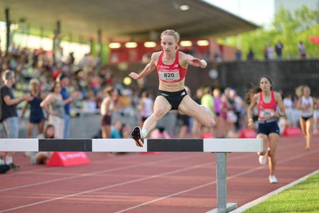 30.05.2026, xkaix, Leichtathletik Lange Laufnacht, Karlsruhe v.l. Kalthoff Kerstin Schulze (LG Brillux Münster) Karlsruhe