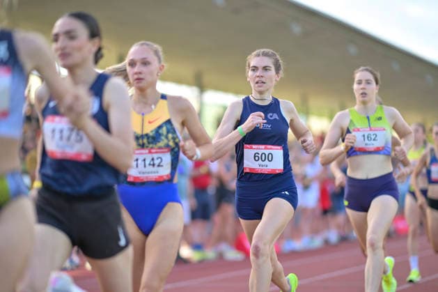 30.05.2026, xkaix, Leichtathletik Lange Laufnacht, Karlsruhe v.l. Vera Petrykowski (Cologne Athletics) Karlsruhe