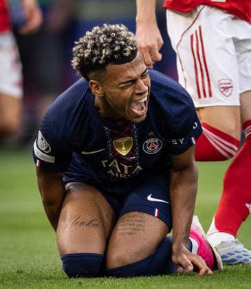 BUDAPEST, HUNGARY - MAY 30: Desire Doue of Paris Saint-Germain reacts during the UEFA Champions League Final 2026 match between Paris Saint-Germain and Arsenal FC at Puskas Arena on May 30, 2026 in Budapest, Hungary (Photo by Ricardo Nogueira Sports Press Photo SPP)  Copyright: xSportsxPressxPhotox Sportspressphoto_SPR157341