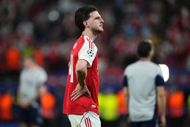 HUN: Paris Saint-Germain FC - Arsenal FC. UEFA Champions League™s Final. Declan Rice of Arsenal FC during the UEFA Champions League™s Final match between Paris Saint-Germain FC and Arsenal FC played at Ferenc Puskas Arena Stadium on May 30, 2026 in Budapest, Hungary. kpng Copyright: xBaguxBlancox xPRESSINPHOTOx PS_260530_PSG_ARS_2526_175