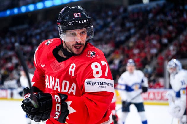 260530 Sidney Crosby of Canada during the 2026 IIHF Ice hockey, Eishockey World Championship, WM, Weltmeisterschaft semifinal match between Canada and Finland on May 30, 2026 in Zürich. Photo: Jesper Zerman BILDBYRAN kod JZ JZ0738 ishockey ice hockey ishockey-vm 2026 vm 2026 iihf world championship semifinal semifinals kanada canada finland bbeng Copyright: JESPERxZERMAN BB260530JZ126