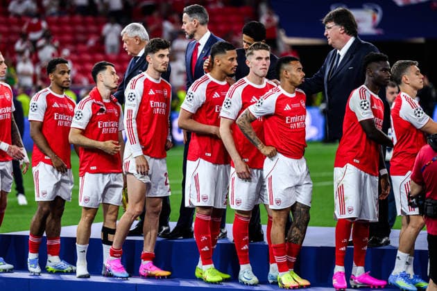 260530 Viktor Gyökeres of Arsenal looks dejected after the UEFA Champions League final match between Paris Saint-Germain and Arsenal on May 30, 2026 in Budapest. Photo: Maxim Thore BILDBYRAN kod MT MT1056 fotboll football soccer fotball uefa champions league champions league paris saint-germain arsenal bbeng depp Copyright: MAXIMxTHORE BB260530MT253