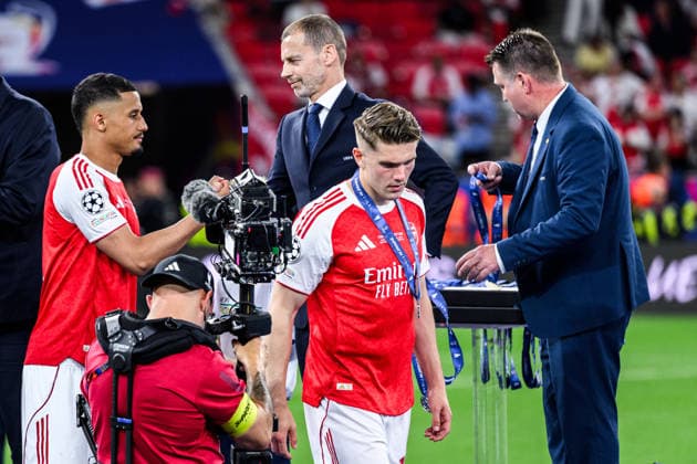 260530 Viktor Gyökeres of Arsenal looks dejected after the UEFA Champions League final match between Paris Saint-Germain and Arsenal on May 30, 2026 in Budapest. Photo: Maxim Thore BILDBYRAN kod MT MT1056 fotboll football soccer fotball uefa champions league champions league paris saint-germain arsenal bbeng depp Copyright: MAXIMxTHORE BB260530MT254