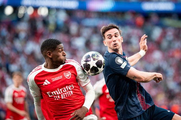 2026.05.30 Budapeszt Paris Saint Germain - Arsenal UEFA Final Ligi Mistrzow PSG ArsenaÅ‚ N z Cristian Mosquera Fabian Ruiz Foto Mateusz Porzucek PressFocus 2026.05.30 Budapeszt Paris Saint Germain - Arsenal UEFA Champions League Final, Budapest, Puskas Arena Cristian Mosquera Fabian Ruiz Credit: Mateusz Porzucek PressFocus NEWSPIX.PL --- newspix.pl POLAND OUT! 