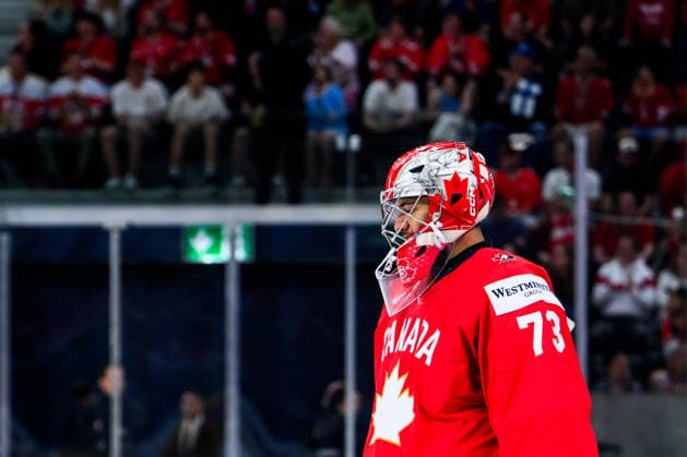 260530 Jet Greaves of Canada during the 2026 IIHF Ice hockey, Eishockey World Championship, WM, Weltmeisterschaft semifinal match between Canada and Finland on May 30, 2026 in Zürich. Photo: Jesper Zerman BILDBYRAN kod JZ JZ0738 ishockey ice hockey ishockey-vm 2026 vm 2026 iihf world championship semifinal semifinals kanada canada finland bbeng Copyright: JESPERxZERMAN BB260530JZ131